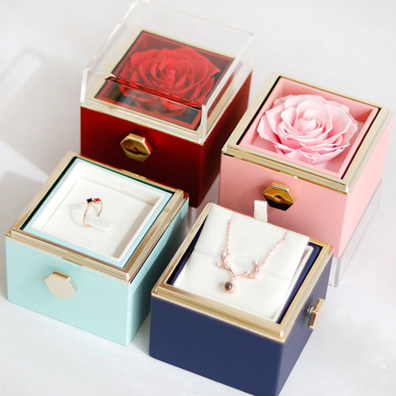 Ainyrose Rotating Rose Jewelry Box Gift For Her – AinyRose