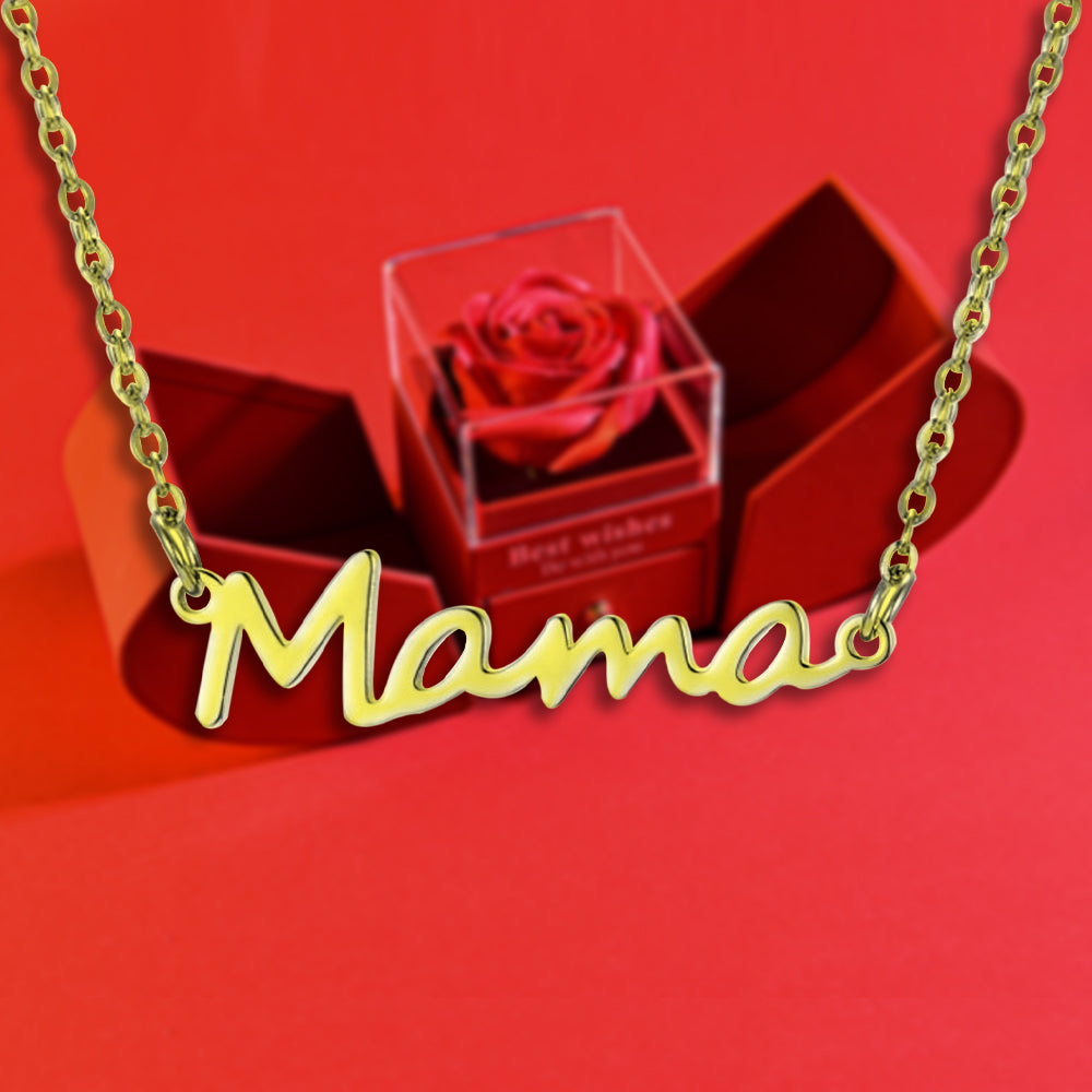 MaMa Necklace Forever Rose Apple Jewelry Box Mother's Day Present